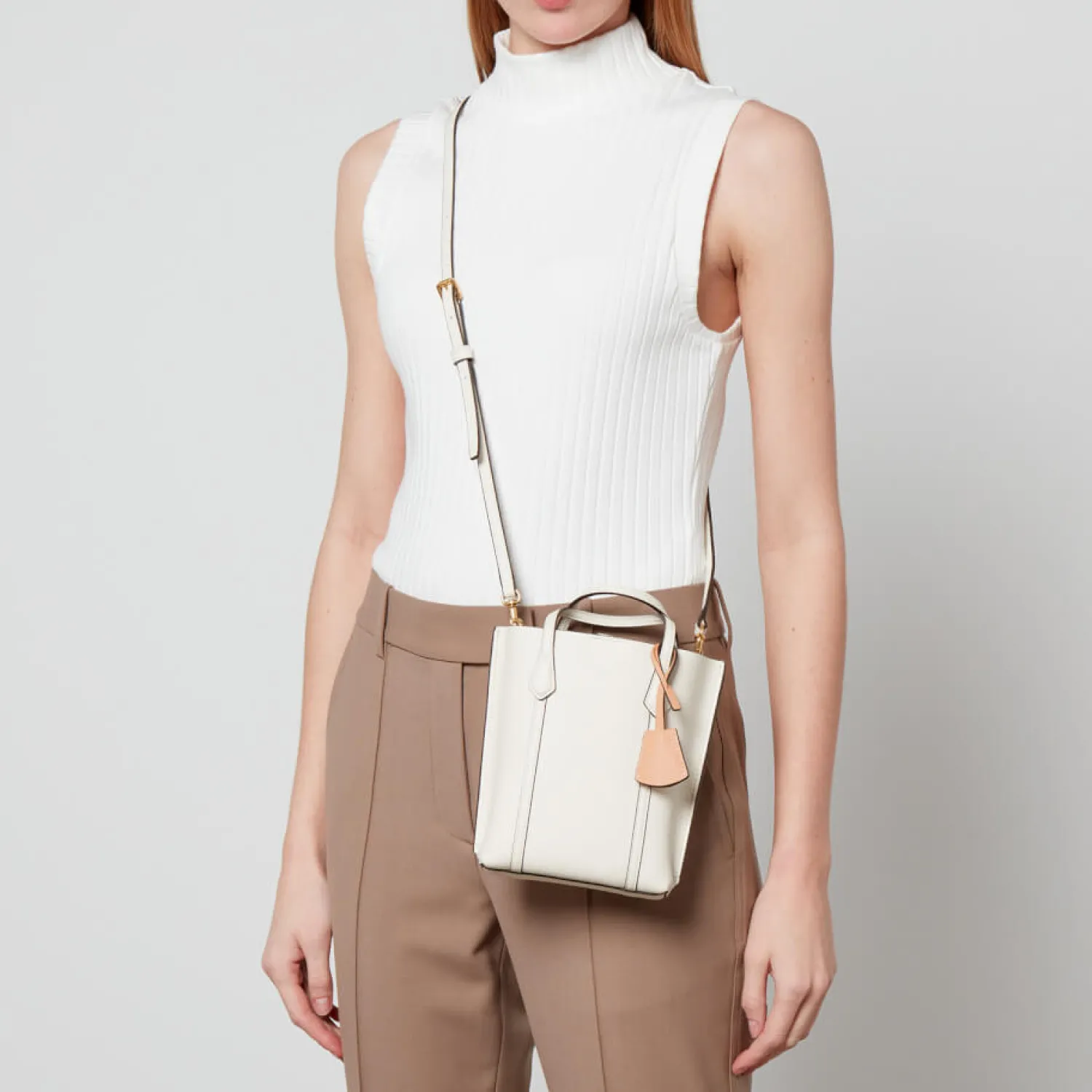 Mini Bags*Tory Burch Mini Perry Leather Tote Bag