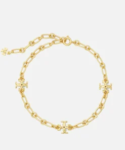 Bracelets & Bangles*Tory Burch Roxanne Gold-Tone Brass Chain Bracelet