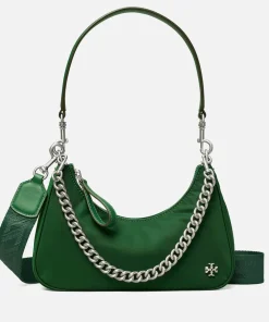 Shoulder Bags*Tory Burch Small Mercer Leather And Nylon Shoulder Bag