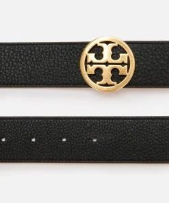 Belts*Tory Burch Women's 1.5" Logo Belt - Black