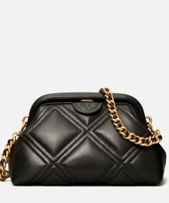 Clutch Bags*Tory Burch Women's Fleming Small Frame Clutch Bag - Black