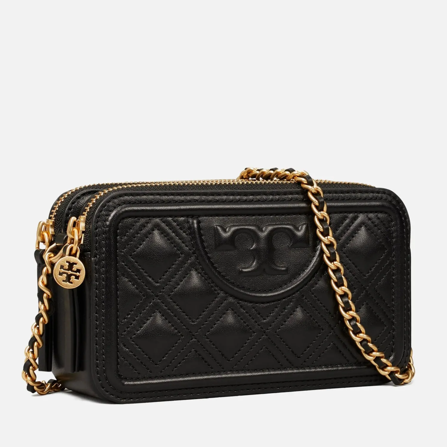 Mini Bags*Tory Burch Women's Fleming Double-Zip Mini Bag - Black