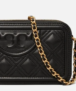 Mini Bags*Tory Burch Women's Fleming Double-Zip Mini Bag - Black
