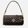 Shoulder Bags*Tory Burch Women's Kira Chevron Small Flap Shoulder Bag - Black