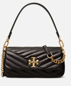 Shoulder Bags*Tory Burch Women's Kira Chevron Small Flap Shoulder Bag - Black