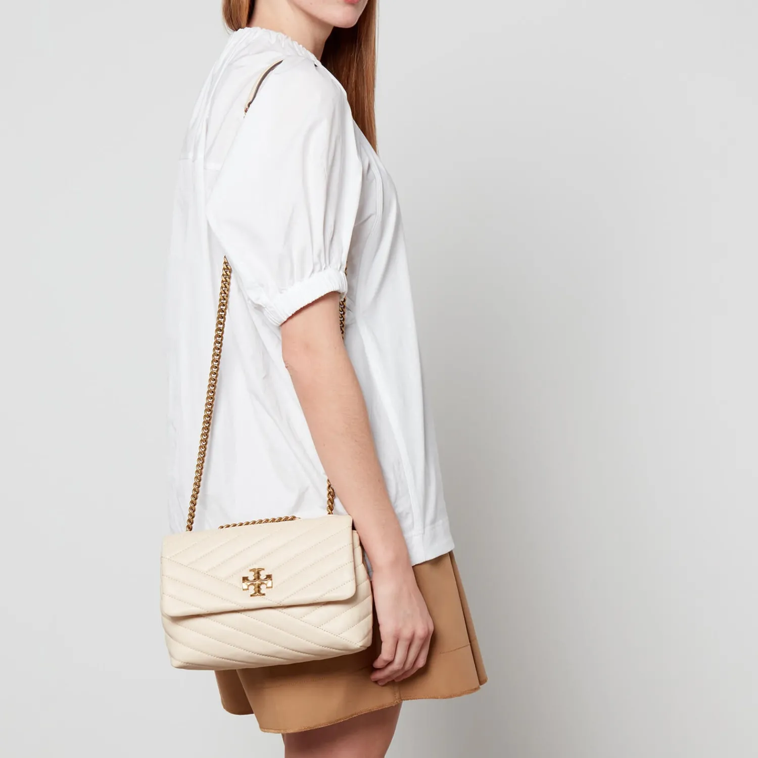 Shoulder Bags*Tory Burch Women's Kira Chevron Small Convertible Shoulder Bag - New Cream