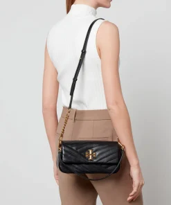 Shoulder Bags*Tory Burch Women's Kira Chevron Small Flap Shoulder Bag - Black