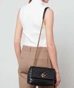 Shoulder Bags*Tory Burch Women's Kira Chevron Small Covertible Shoulder Bag - Black