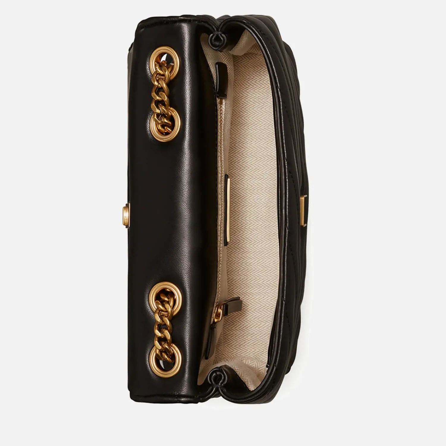 Shoulder Bags*Tory Burch Women's Kira Chevron Small Covertible Shoulder Bag - Black