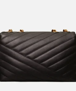 Shoulder Bags*Tory Burch Women's Kira Chevron Small Covertible Shoulder Bag - Black