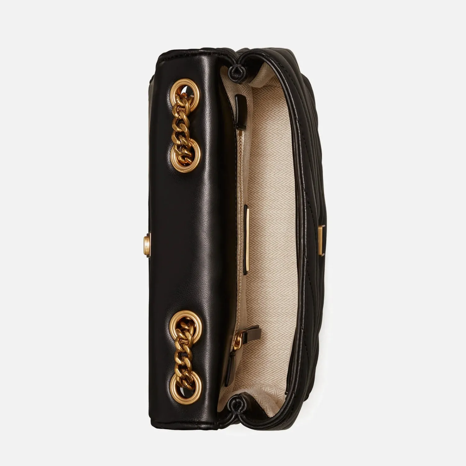 Shoulder Bags*Tory Burch Women's Kira Chevron Small Covertible Shoulder Bag - Black