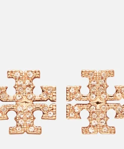 Earrings*Tory Burch Women's Kira Pave Stud Earring - Rose Gold/Crystal