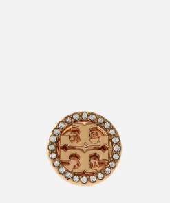 Earrings*Tory Burch Women's Miller Pave Stud Earrings - Silver/Crystal