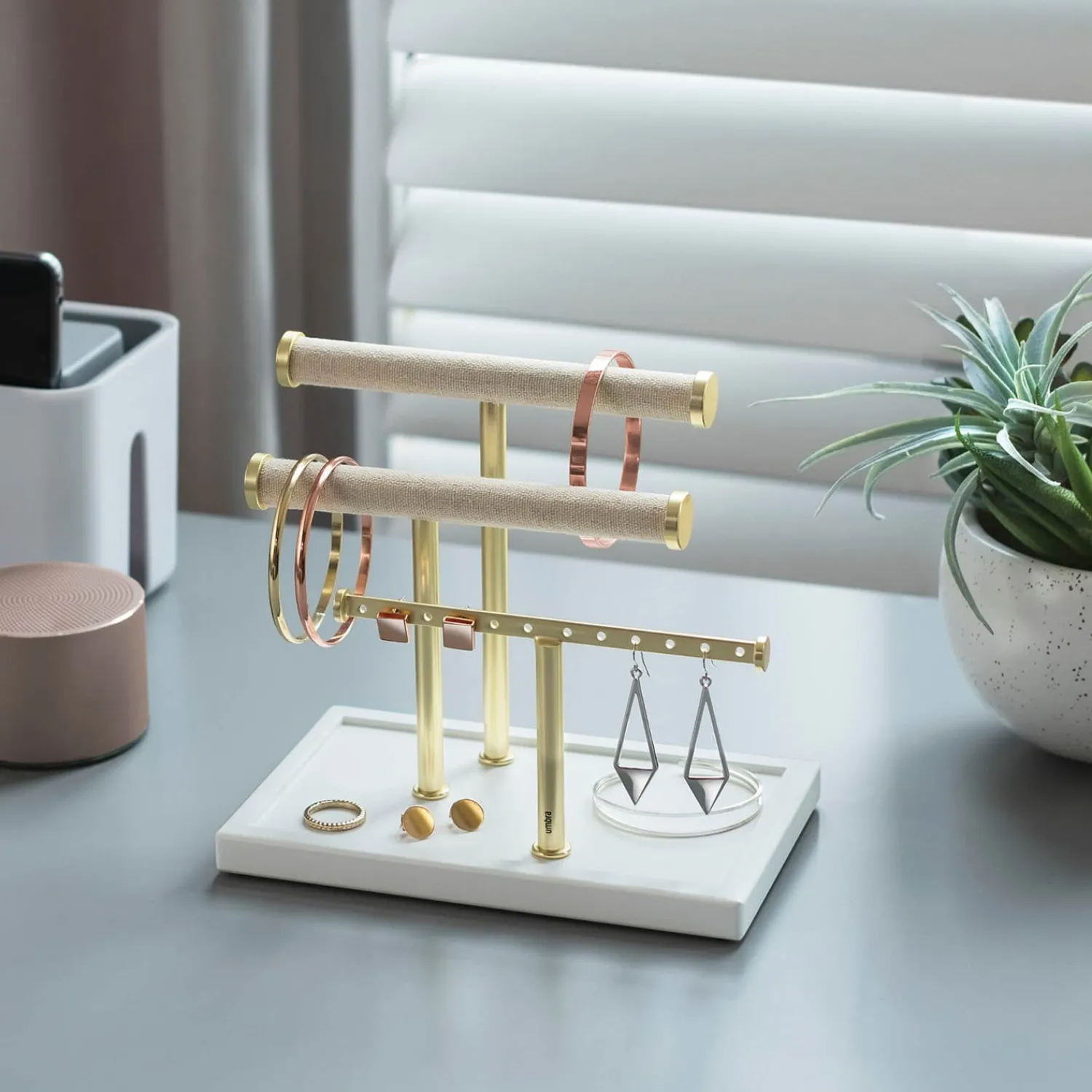 Home Accessories*Umbra Trigem Bracelet And Earing Jewellery Stand - Black