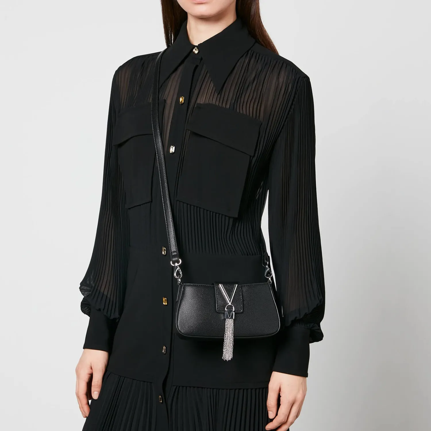 Shoulder Bags*Valentino Bags Valentino Divina Faux Leather Baguette Bag