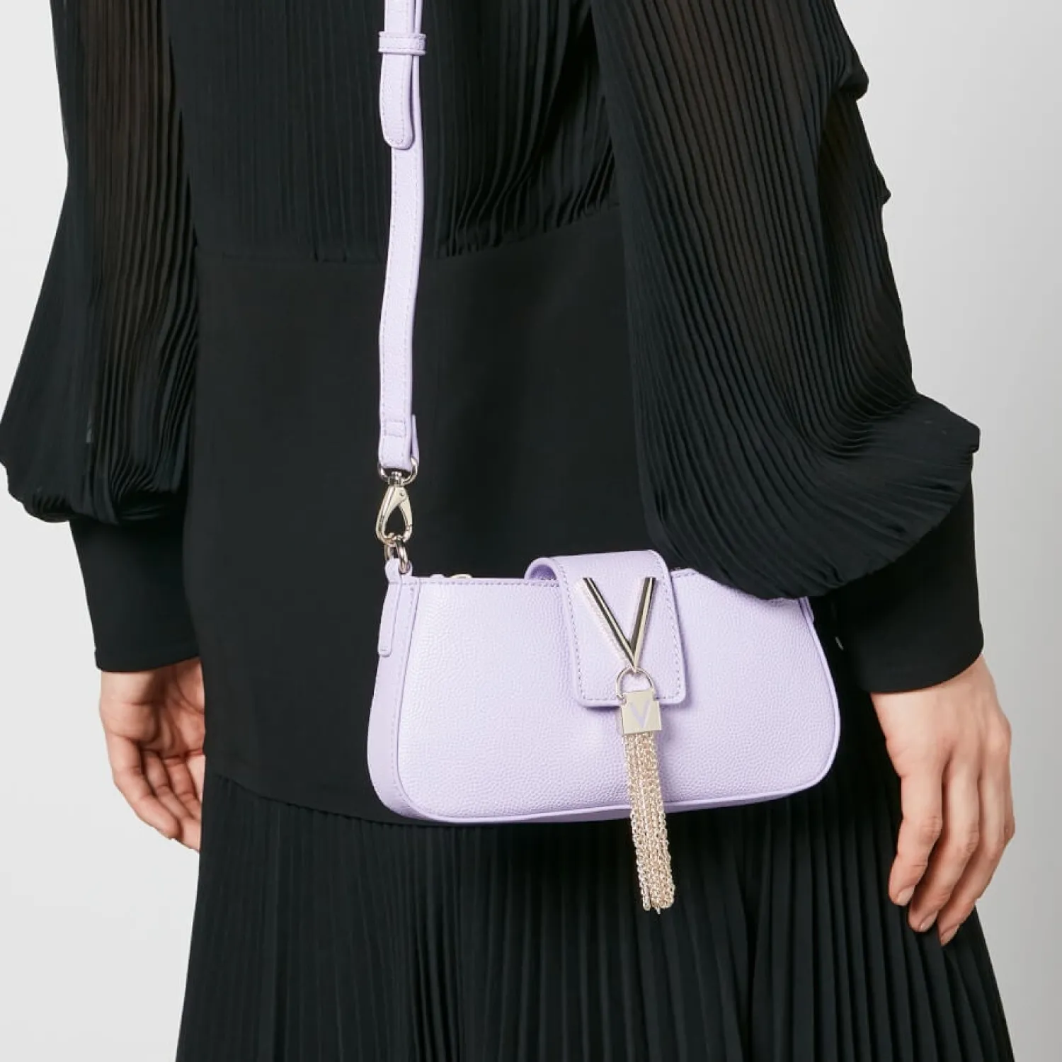 Shoulder Bags*Valentino Bags Valentino Divina Faux Leather Baguette Bag