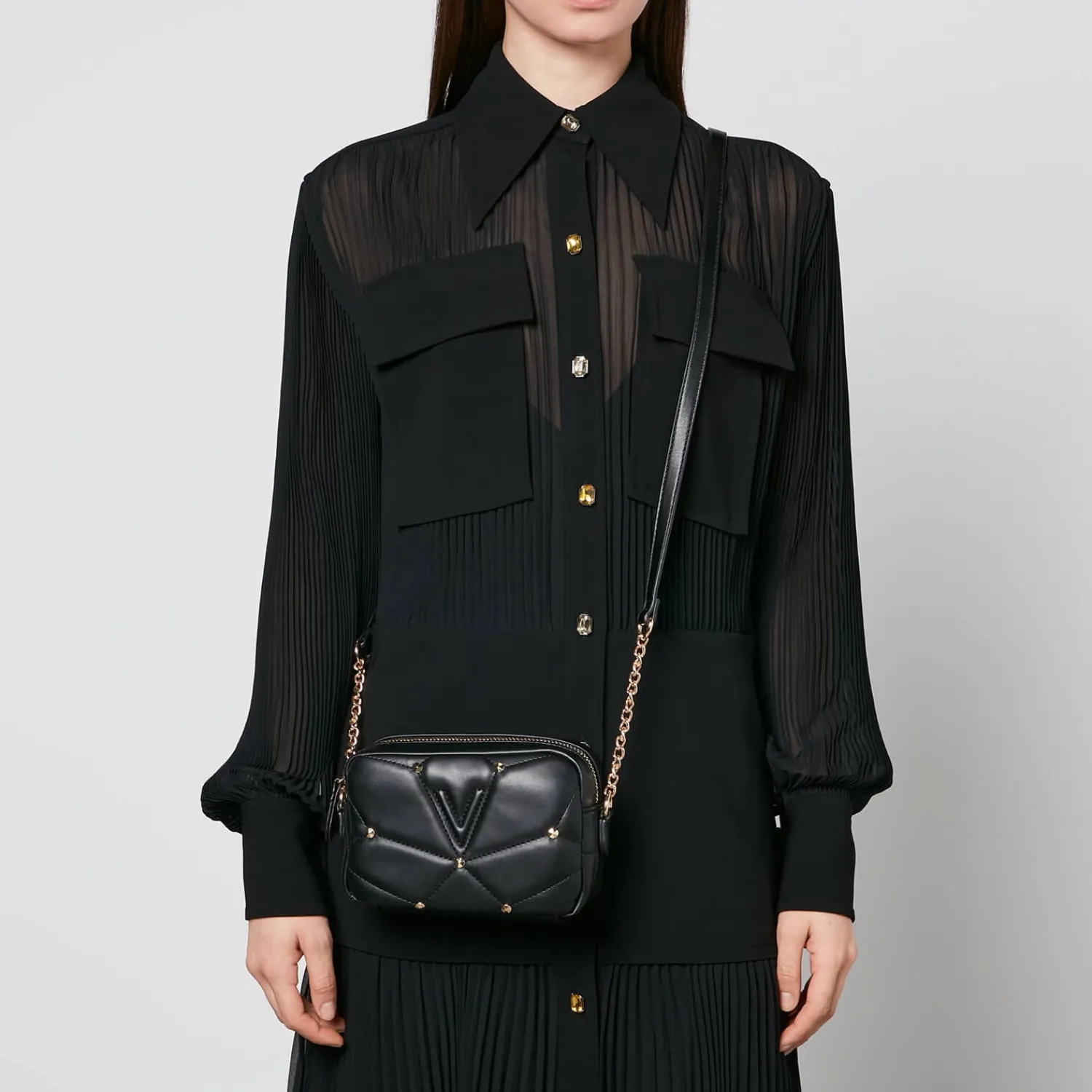 Crossbody Bags*Valentino Bags Valentino Emily Studded Faux Leather Cross-Body Bag