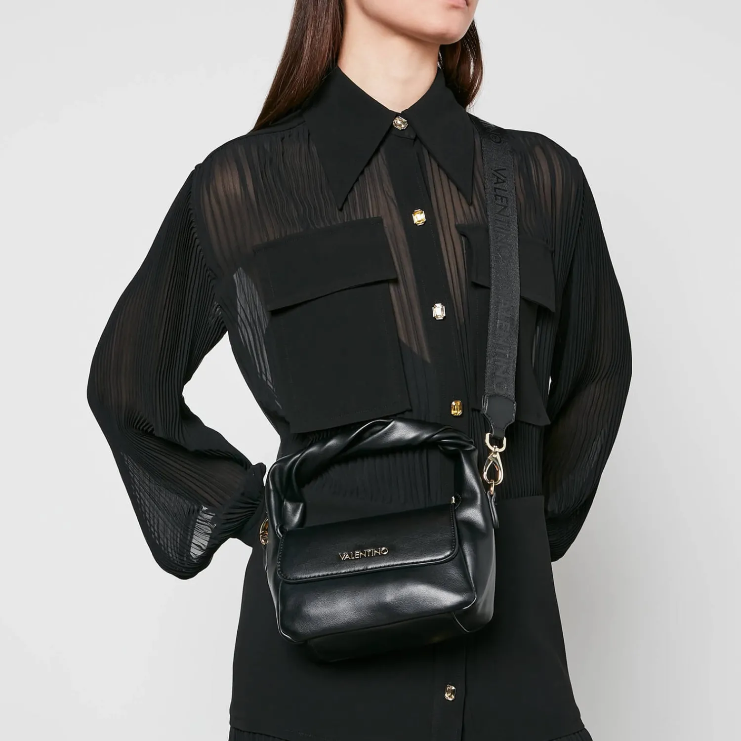 Satchels*Valentino Bags Valentino Lemonade Logo-Appliqued Faux Leather Satchel