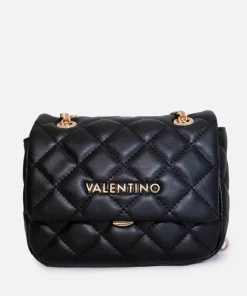 Crossbody Bags*Valentino Bags Valentino Ocarina Quilted Faux Leather Shoulder Bag Black