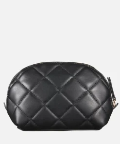 Cosmetic Bags*Valentino Bags Valentino Ocarina Quilted Faux Leather Cosmetic Case