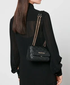 Crossbody Bags*Valentino Bags Valentino Ocarina Quilted Faux Leather Shoulder Bag Black