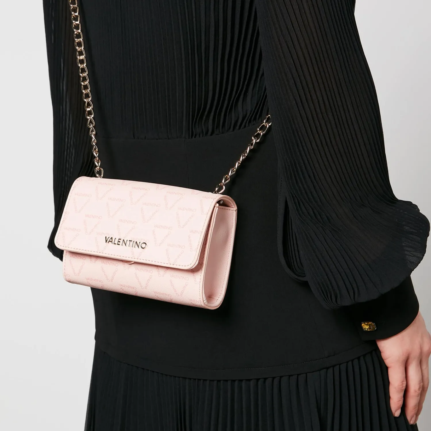 Satchels*Valentino Bags Valentino Pretty Logo Monogram Faux Leather Satchel Bag