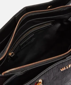 Tote Bags*Valentino Bags Valentino Relax Monogrammed Faux Leather Shopping Bag