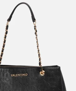 Tote Bags*Valentino Bags Valentino Relax Monogrammed Faux Leather Shopping Bag