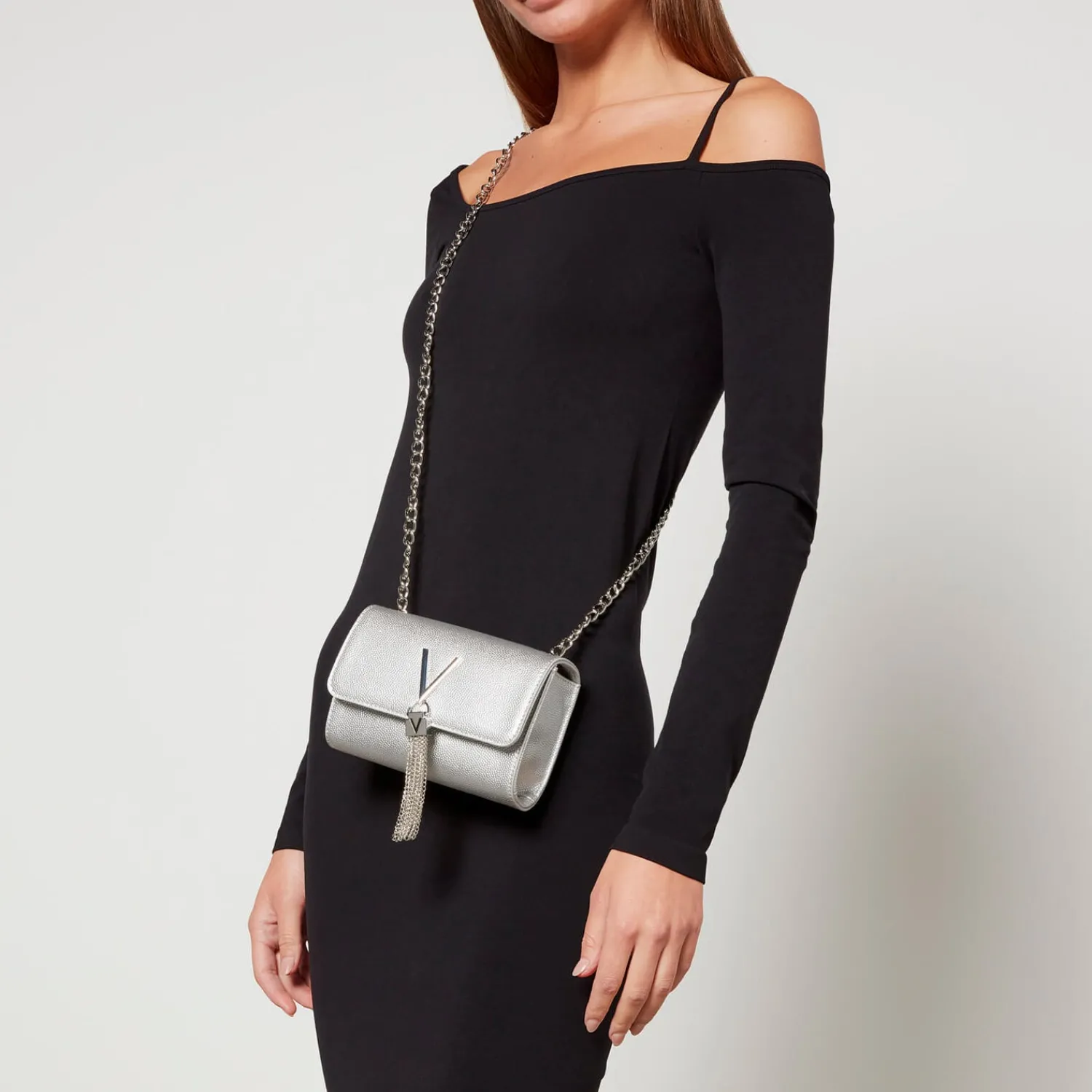 Clutch Bags*Valentino Bags Valentino Women's Divina Small Shoulder Bag - Silver