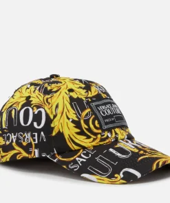 Hats Scarves & Gloves*Versace Jeans Couture Cotton-Canvas Logo Cap