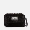 Shoulder Bags*Versace Jeans Couture Faux Fur Shoulder Bag Black
