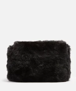 Shoulder Bags*Versace Jeans Couture Faux Fur Shoulder Bag Black