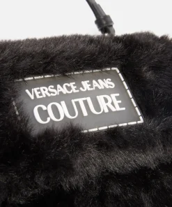 Shoulder Bags*Versace Jeans Couture Faux Fur Shoulder Bag Black