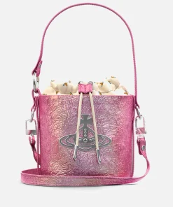 Bucket Bags*Vivienne Westwood Daisy Faux Leather Drawstring Bucket Bag