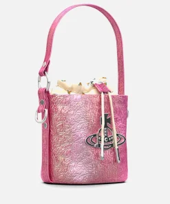 Bucket Bags*Vivienne Westwood Daisy Faux Leather Drawstring Bucket Bag