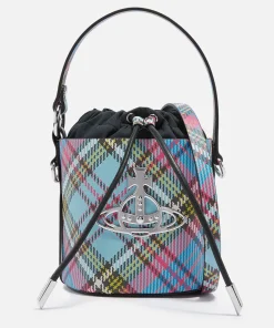 Bucket Bags*Vivienne Westwood Daisy Tartan-Print Drawstring Bucket Bag