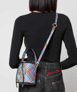 Bucket Bags*Vivienne Westwood Daisy Tartan-Print Drawstring Bucket Bag