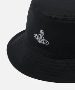 Hats Scarves & Gloves*Vivienne Westwood Logo-Embroidered Cotton Bucket Hat