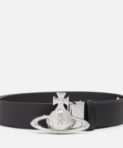 Belts*Vivienne Westwood Orb Buckle Palladio Leather Belt