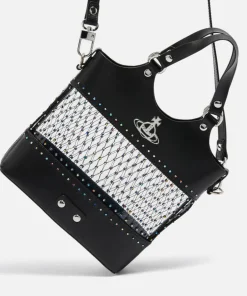 Crossbody Bags*Vivienne Westwood Roxy Embellished Mesh And Leather Tote Bag