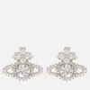 Earrings*Vivienne Westwood Women's Valentina Orb Earrings - Platinum/White