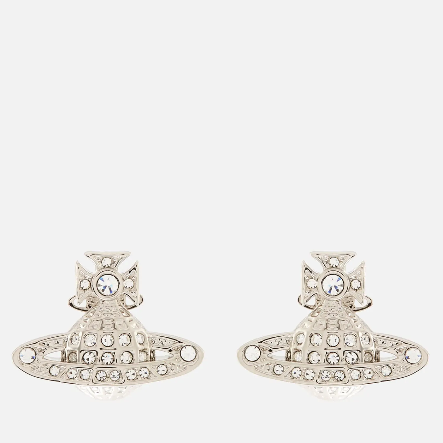 Earrings*Vivienne Westwood Women's Minnie Bas Relief Earrings - Platinum/Crystal