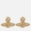 Earrings*Vivienne Westwood Women's Minnie Bas Relief Earrings - Gold Crystal