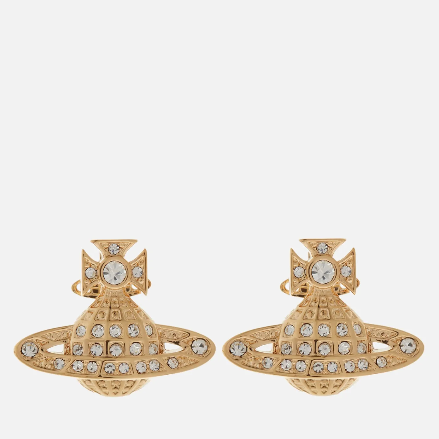 Earrings*Vivienne Westwood Women's Minnie Bas Relief Earrings - Gold Crystal