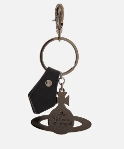 Keyrings And Bag Charms*Vivienne Westwood Women's Debbie Hammered Orb Keyring - Black