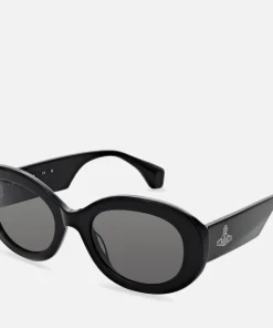 Sunglasses*Vivienne Westwood Women's Round Acetate Sunglasses - Black