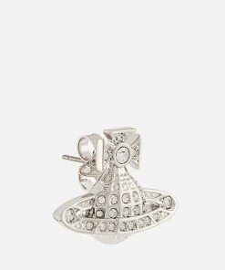 Earrings*Vivienne Westwood Women's Minnie Bas Relief Earrings - Platinum/Crystal