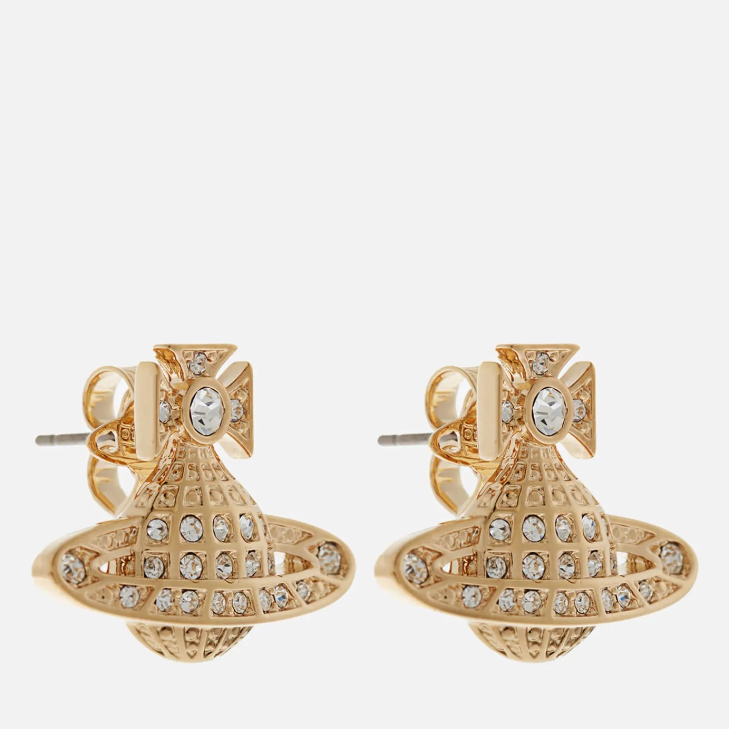 Earrings*Vivienne Westwood Women's Minnie Bas Relief Earrings - Gold Crystal