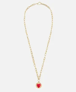 Necklaces*Wilhelmina Garcia Heart Recycled Gold-Plated And Enamel Necklace