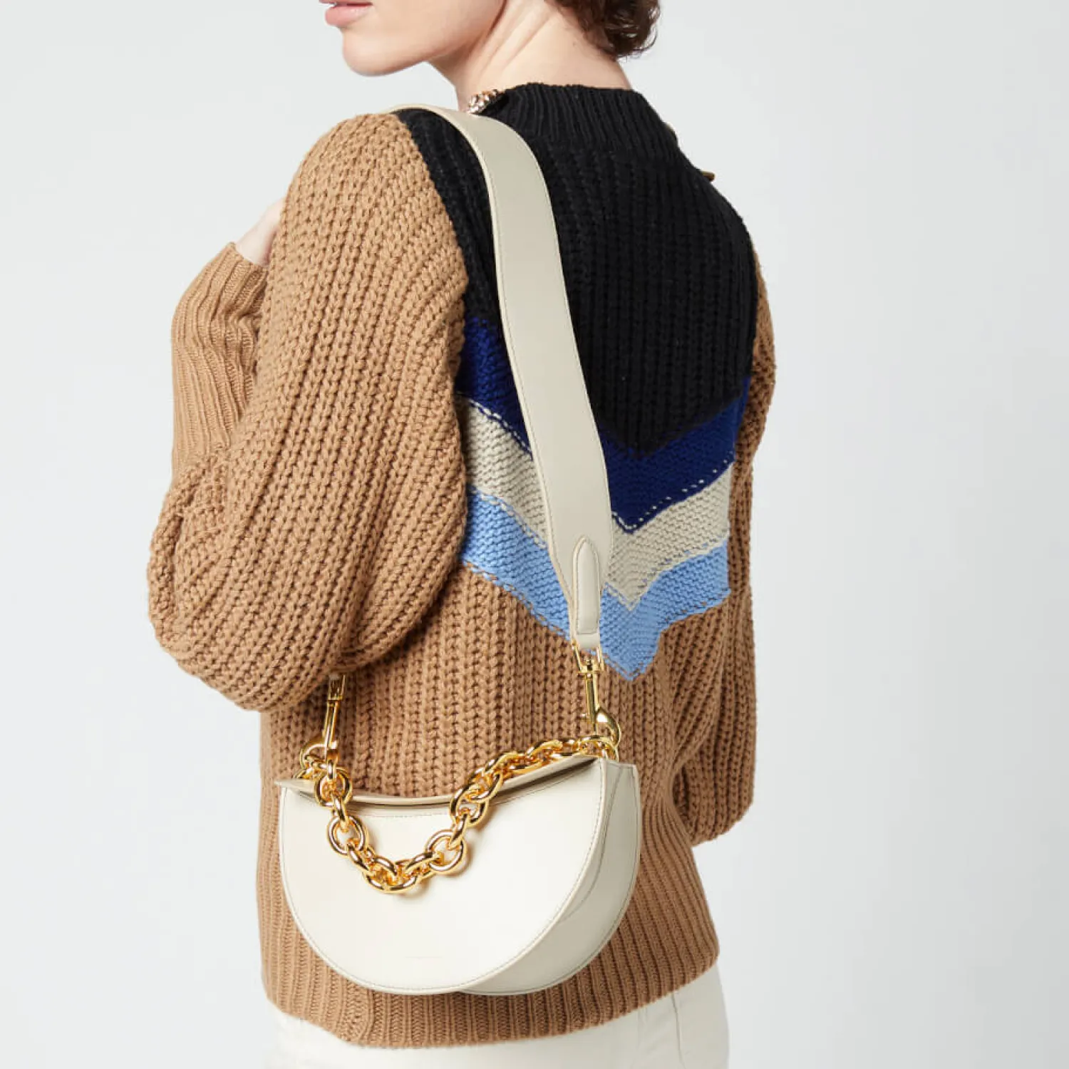 Shoulder Bags*Yuzefi Women's Doris Leather Bag - Oatmeal